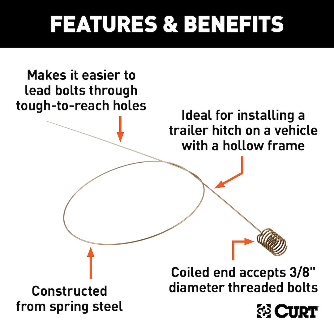 CURT Bolt Fish Wire (58390) – Length: 18 Inch