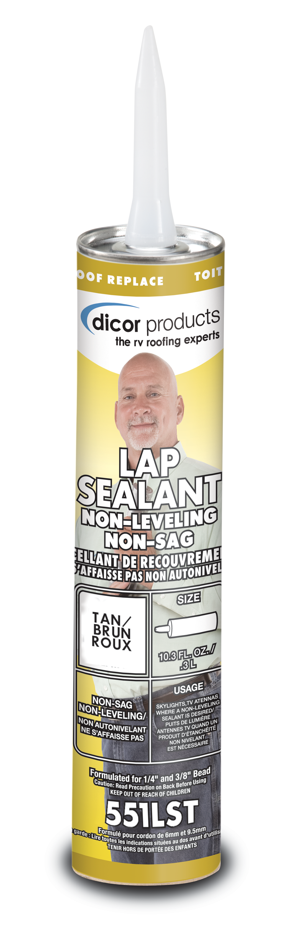 Dicor Corp. Roof Sealant (551LST1) – Unit Size: 10.3 Ounce Tube