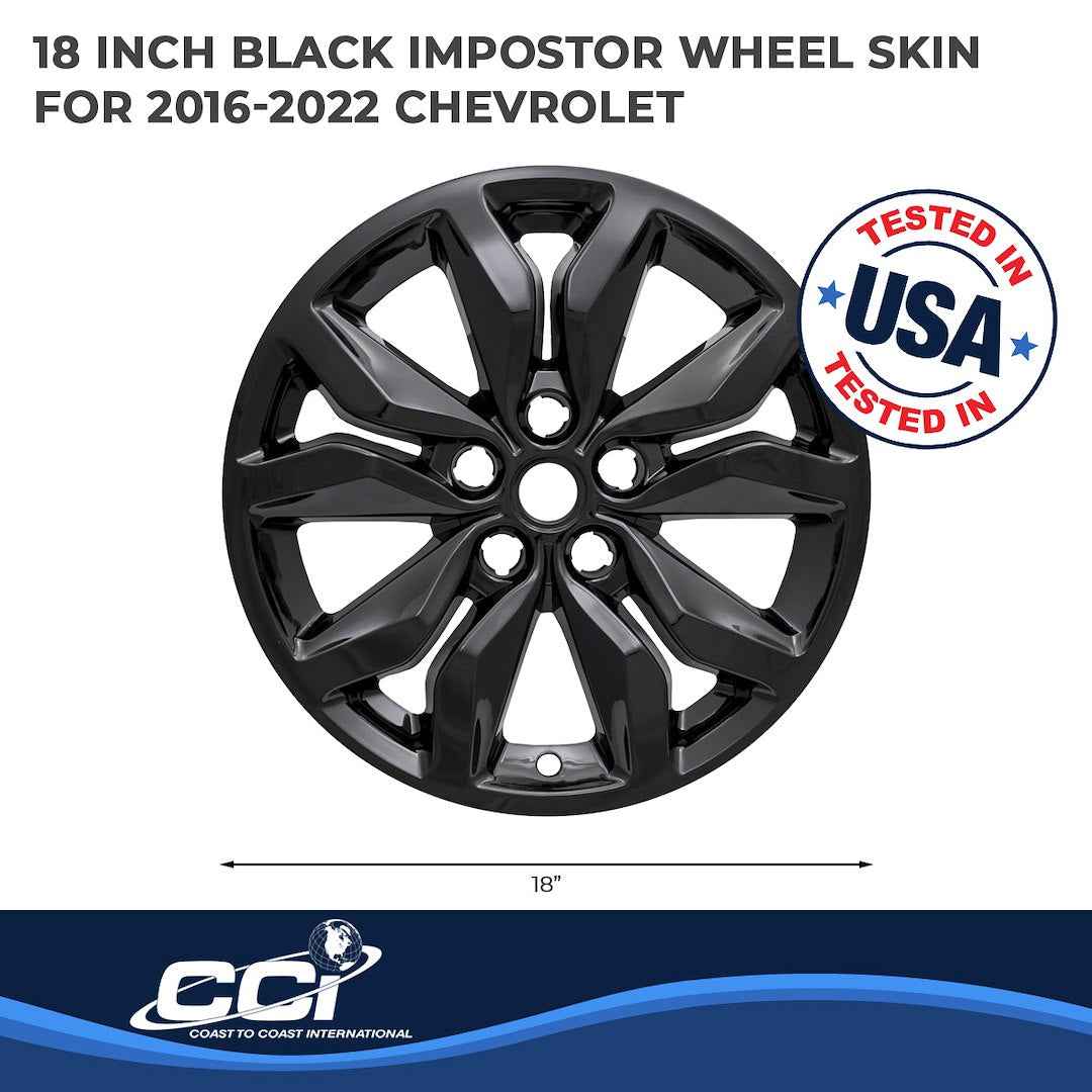 Coast To Coast IMP407BLK Black Impala Impostor Wheel Skins