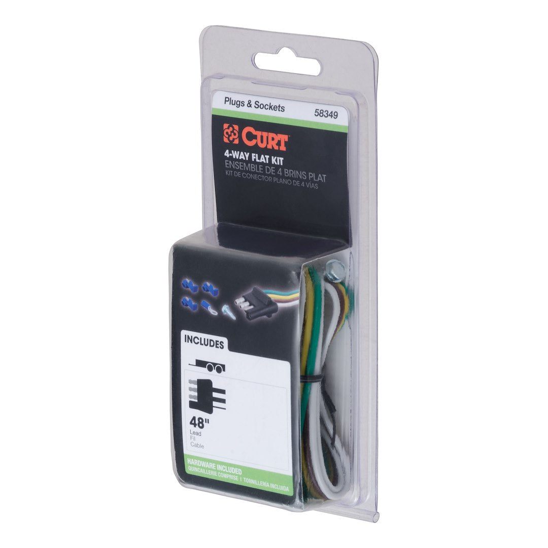 CURT Fully Universal 4 Flat Trailer Wiring Connector (58349)
