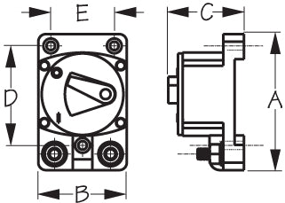 Sea Dog 830528 Water-Resistant Hi-Amp Circuit Breaker