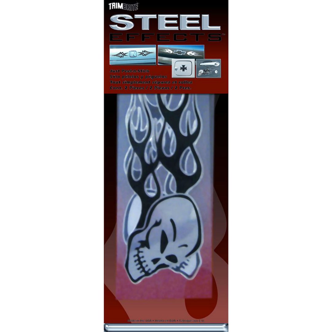 Trimbrite T1952 Steel Effects Skull Decal