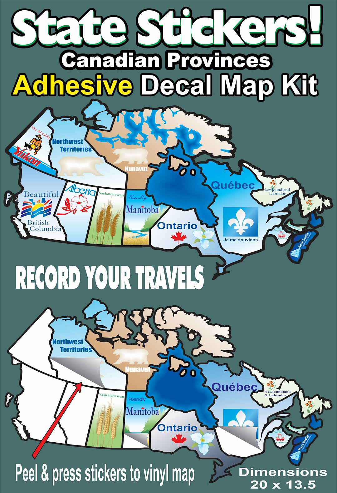 State Sticker 800 Travel Map Sticker