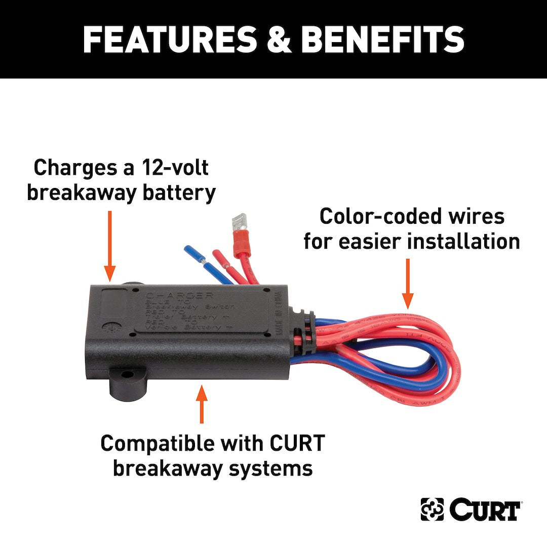 CURT Trailer Breakaway System Battery Charger (52025)