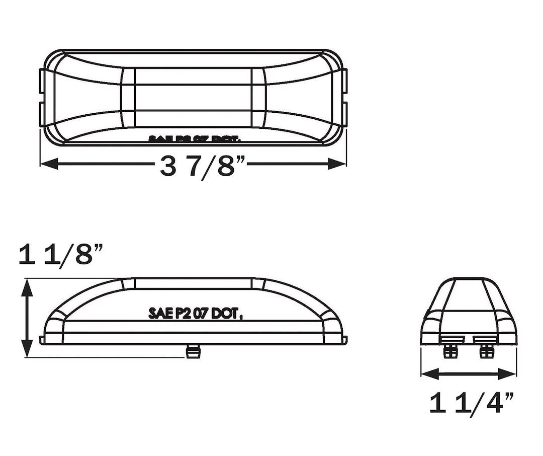 Optronics Mcl65 Series Clearance Light (Mcl65abp) – Length: 3-7/8 Inch