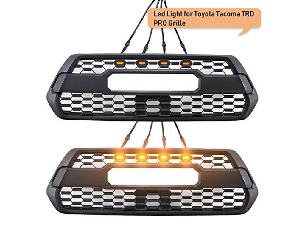 Cali Raised LED CR3688 Amber Tacoma Grille Lights, Four - image 5