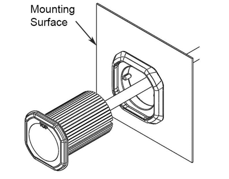 Ecco ED9040BA Hide-A-LED Flush-Mount Warning Light