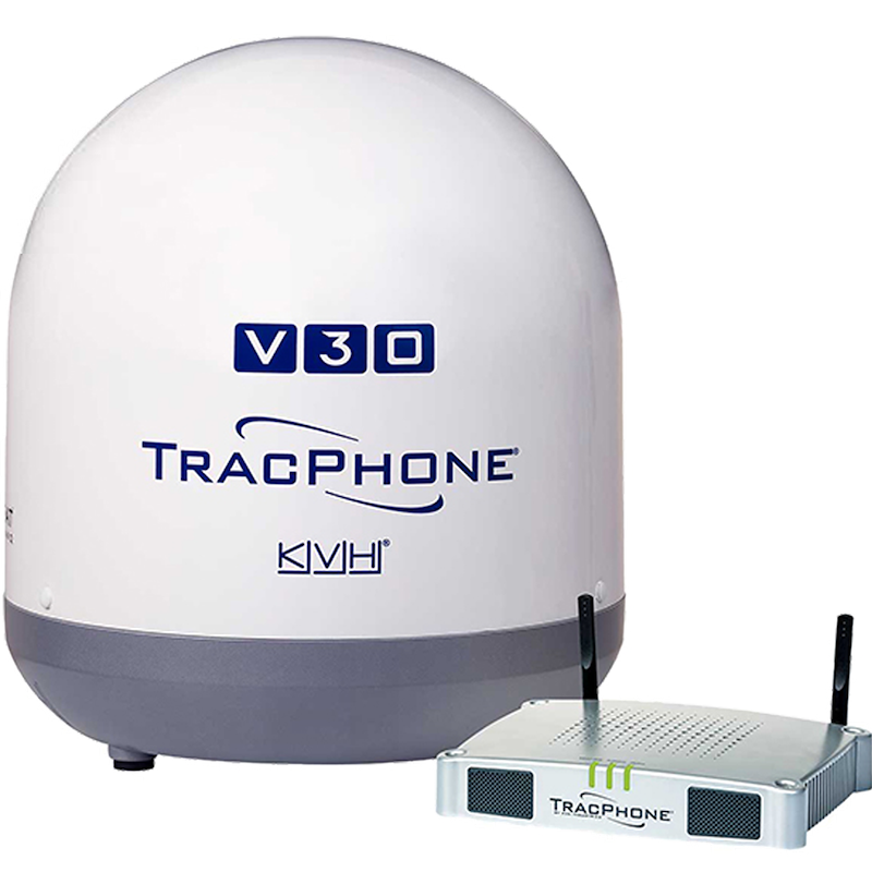 KVH 01-0432-01 TracPhone V30 Marine VSAT Satellite Telephone System