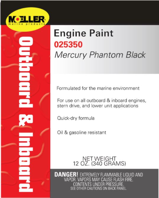 MOELLER Marine Products 12 Ounce Mercury Phantom Black (025350)