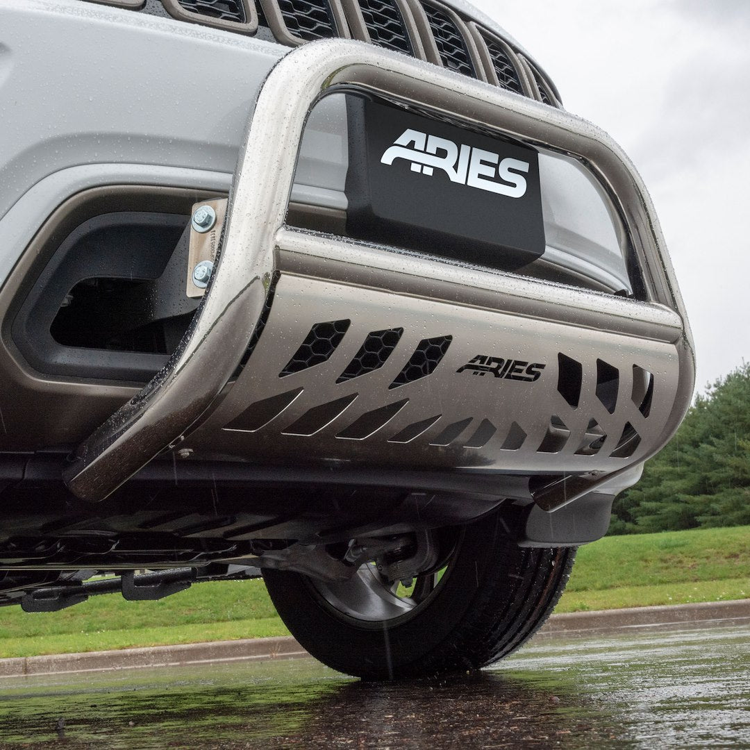 Aries 35-4016 Bull Bar Polished 3 Inch Yes with skid plate - image 1