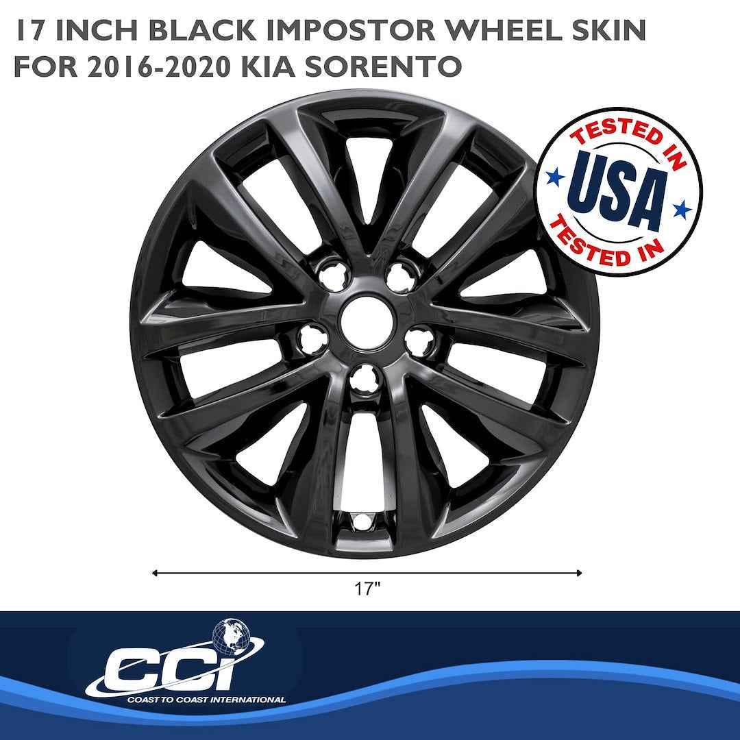 Coast To Coast IMP399BLK Black Sorento Impostor Wheel Skins