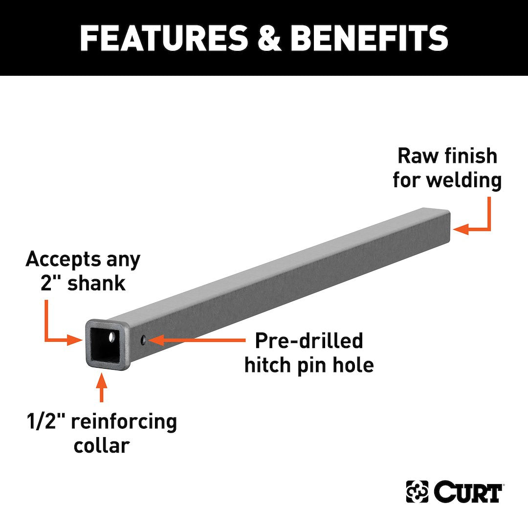 Curt 49480 Trailer Hitch Receiver Tube - image 2