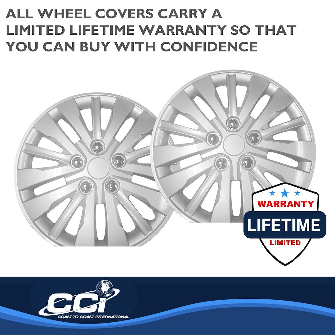 Coast To Coast 102815S 15-Inch Silver 5-Spoke Wheel Covers - image 3
