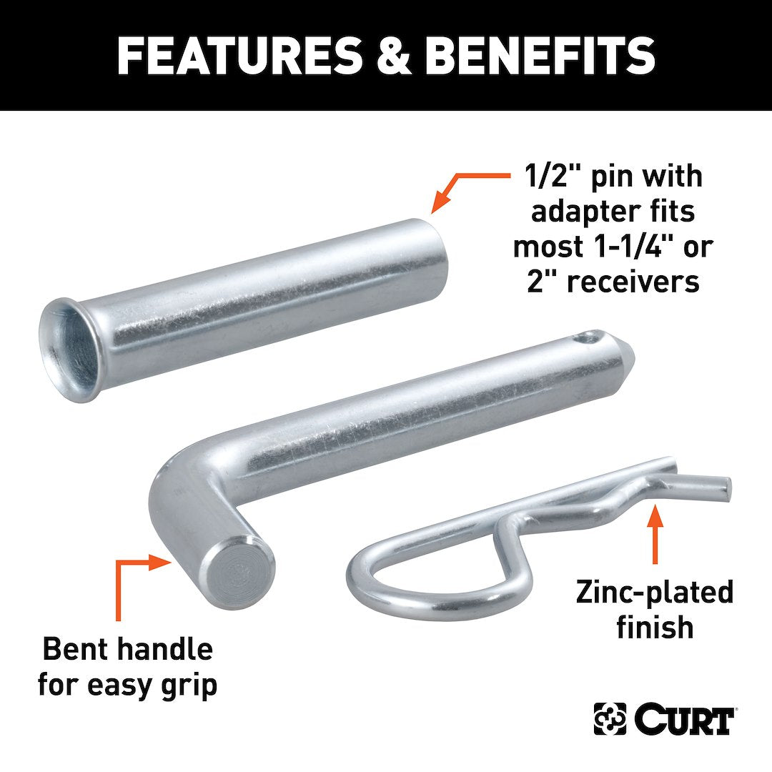 CURT Single Fully Universal 2 Inch Receiver Hitch Trailer (21502)