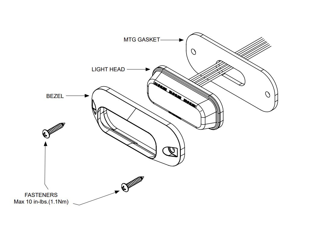 Ecco ED3703A Three-LED Surface-Mount Mini Warning Bar