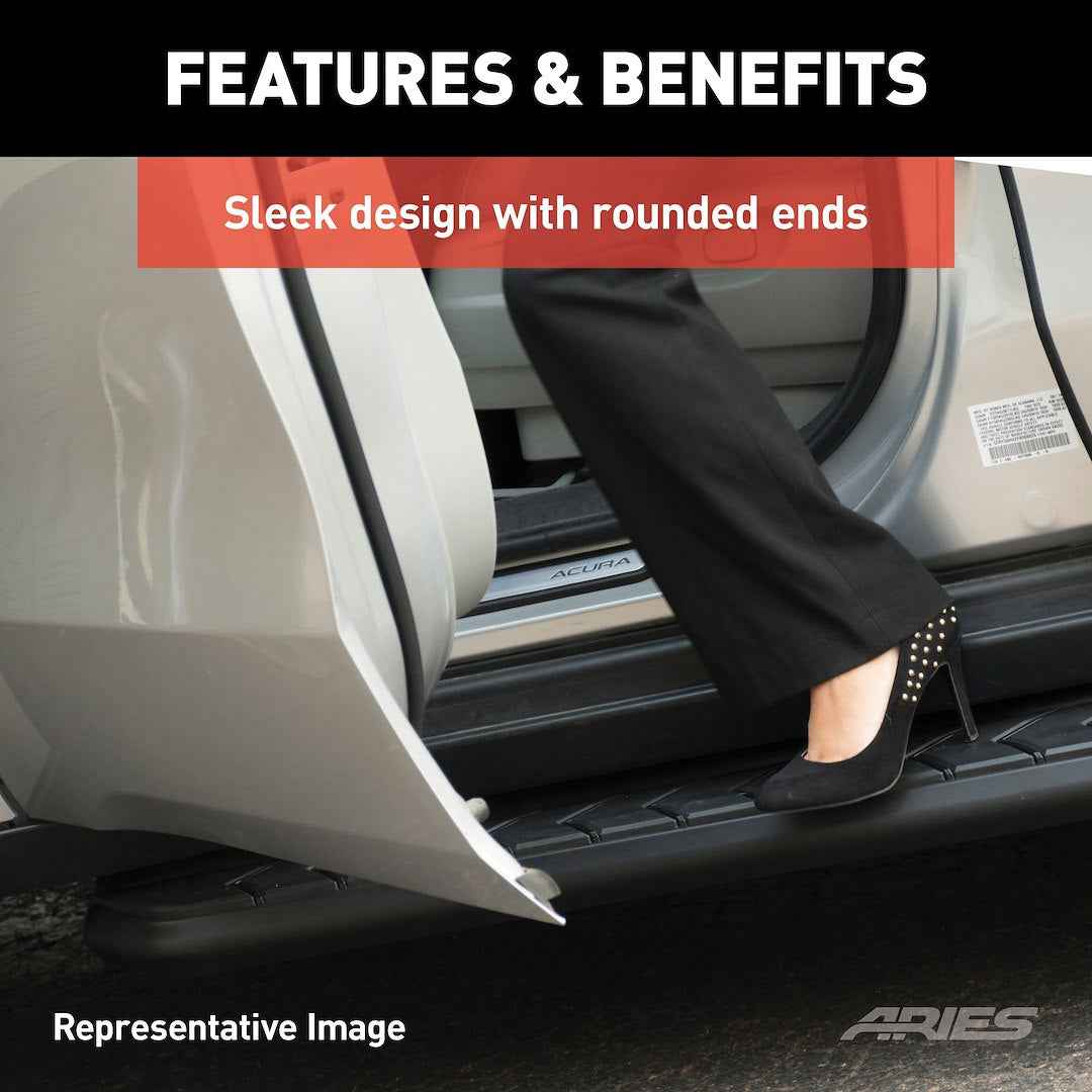 Aries 2051976 AeroTread 76-Inch Black Running Board Component