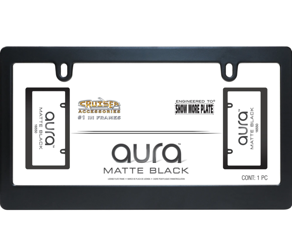 Cruiser 16550 Aura Matte Black License Plate Frame - image 3