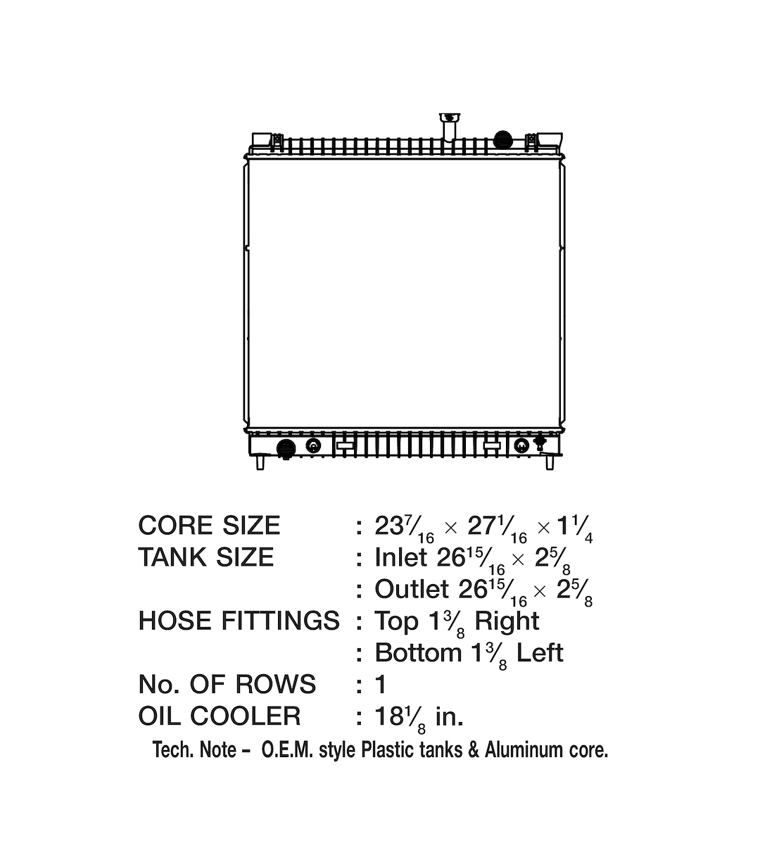 CSF 3693 OE-Style Nissan Radiator, Top-Right Inlet - image 2
