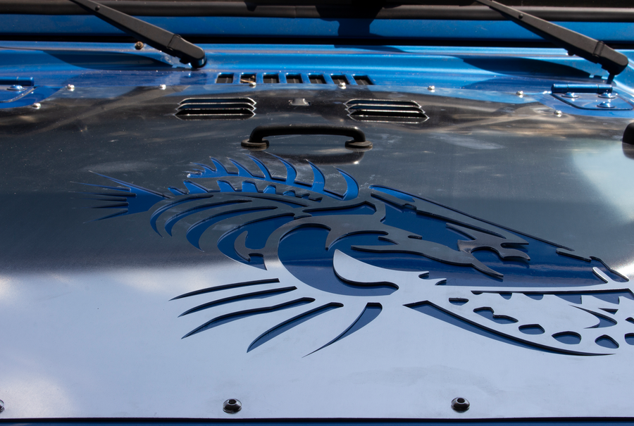 Fishbone Offroad Fb31134 Black JK Hood Louver, 13–18