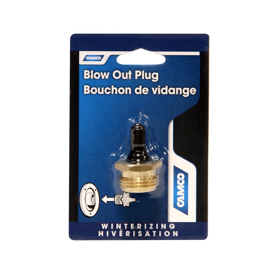Camco Water System Blow Out Plug (36153) – Material: Brass