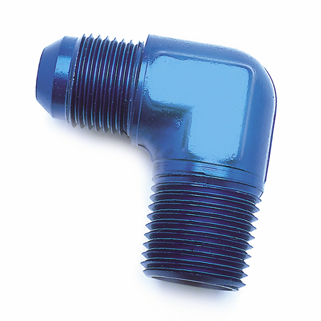 SpeedFX 560892 Blue 90-Degree -8 AN to 1/2 NPTF Elbow