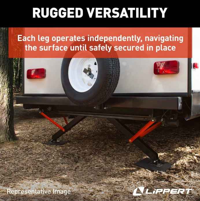 Lippert 2025012487 PSX1 Electric Trailer Stabilizer Jack – 30 Inch Lift