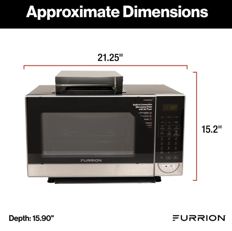 Furrion RV Microwave Oven with Air Fryer & Convection 1.1 Cu Ft Stainless Steel
