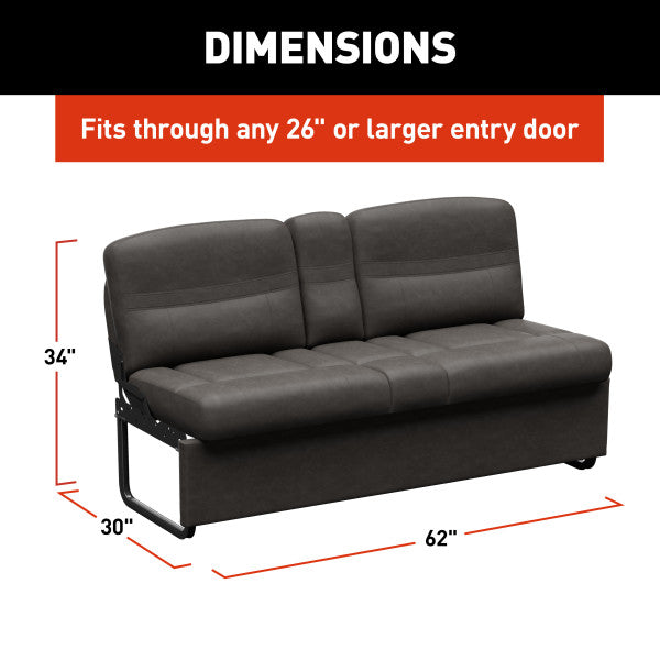 Thomas Payne Jackknife Sleeper Sofa with Console 62" McCoy Brown 2024044392