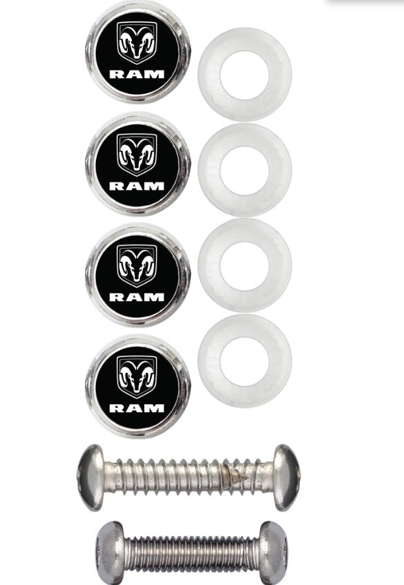 Cruiser 82821 Black RAM Emblem Fastener Caps - image 1