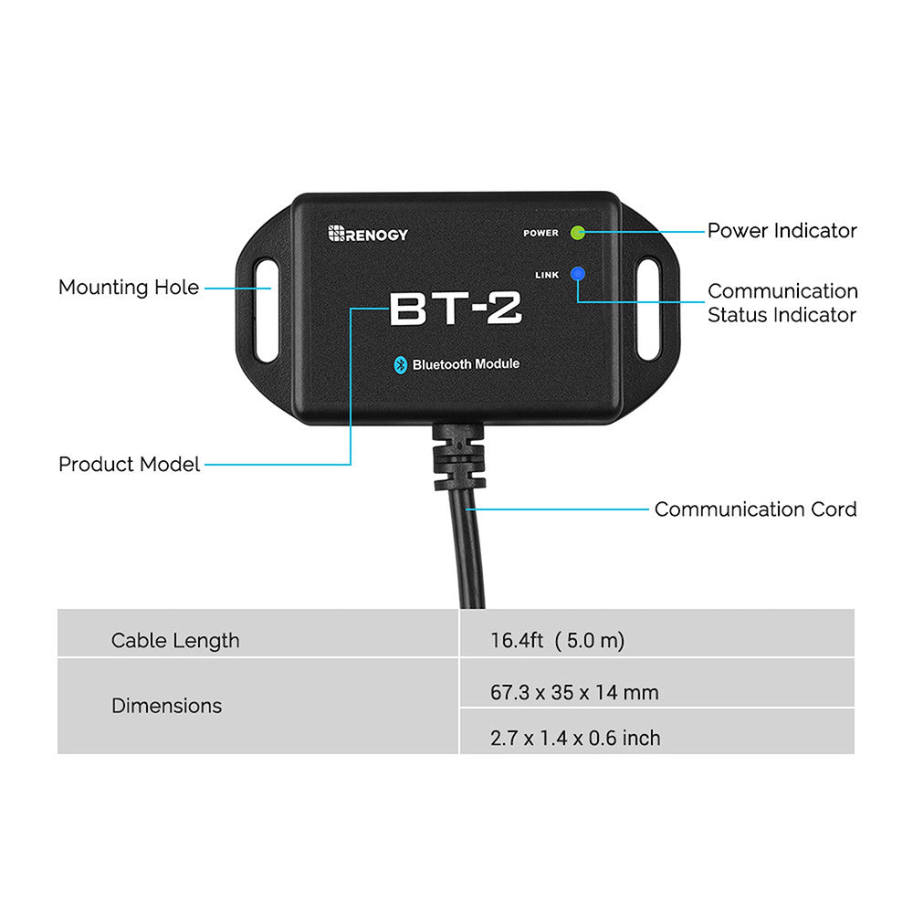 Renogy Rcm-Bt2-G2-Us Bluetooth Interface Module - image 2