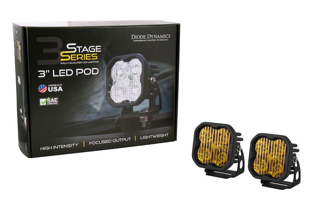 Diode Dynamics DD6890P SS3 Amber Combo LED Pods, Pair