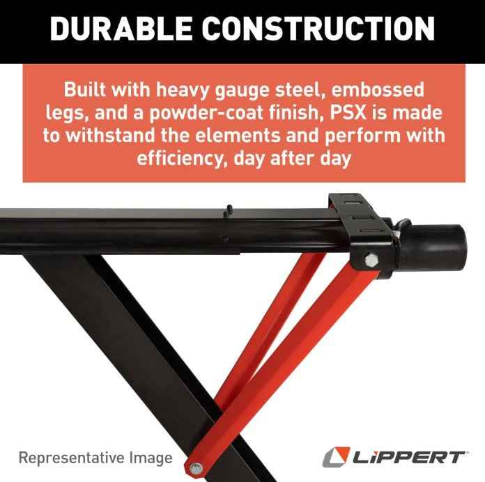 Lippert 2025012487 PSX1 Electric Trailer Stabilizer Jack – 30 Inch Lift