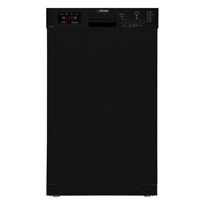 Pinnacle Built-In Dishwasher – 10 Place Settings, 8 Cycles, Black, BB 1840