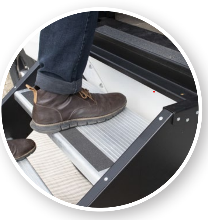 RV Entry Step – 3-Step Aluminum Quick-Release Freestanding Step – STP-224