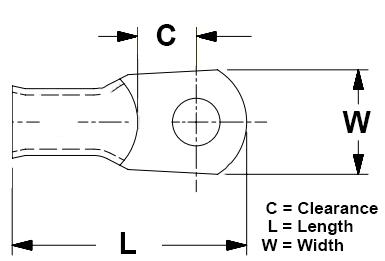 Pacer Marine Tae1-56r-10 Marine Closed-End Battery Lug