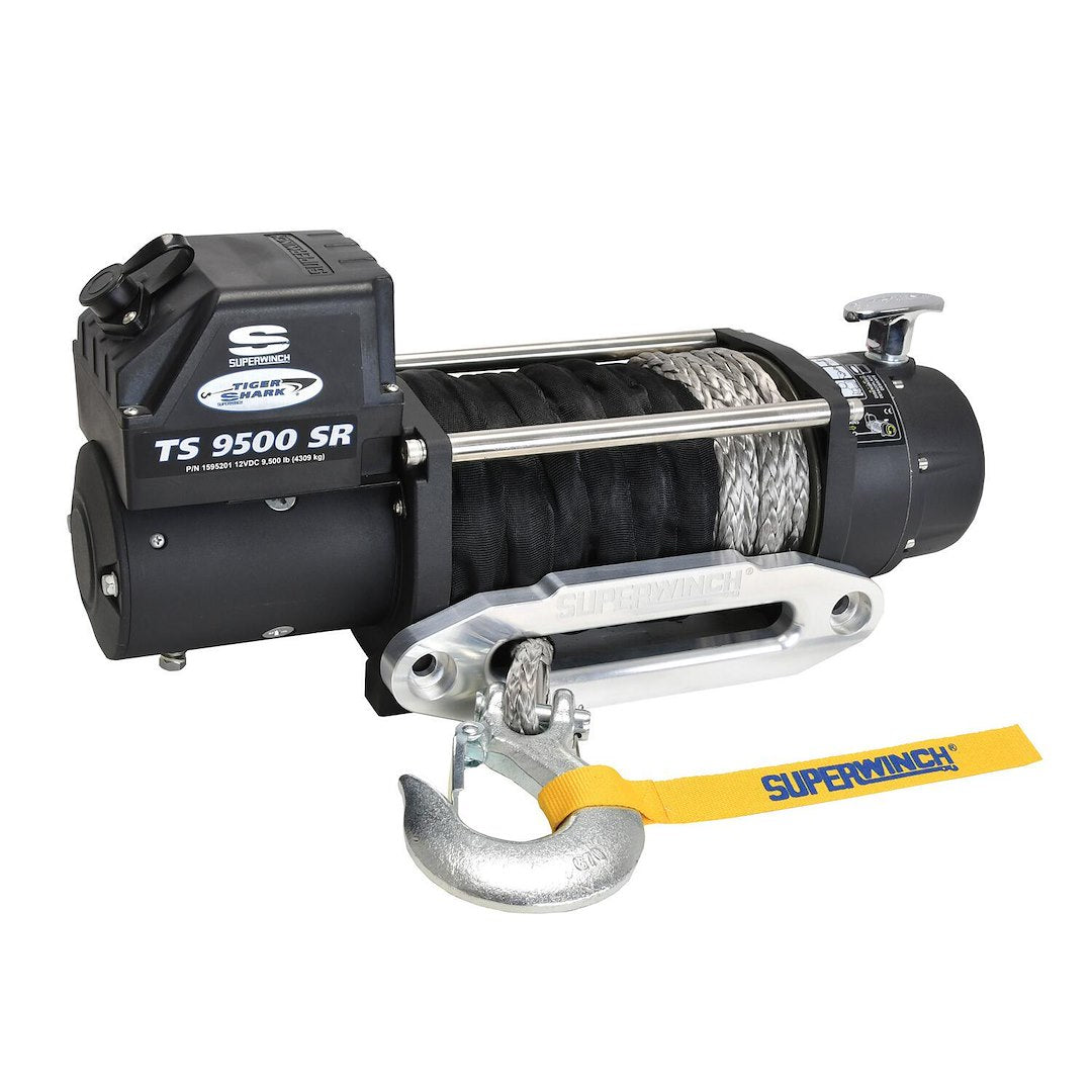 Superwinch 1595201 Tiger Shark 9,500-lb Synthetic Rope Winch