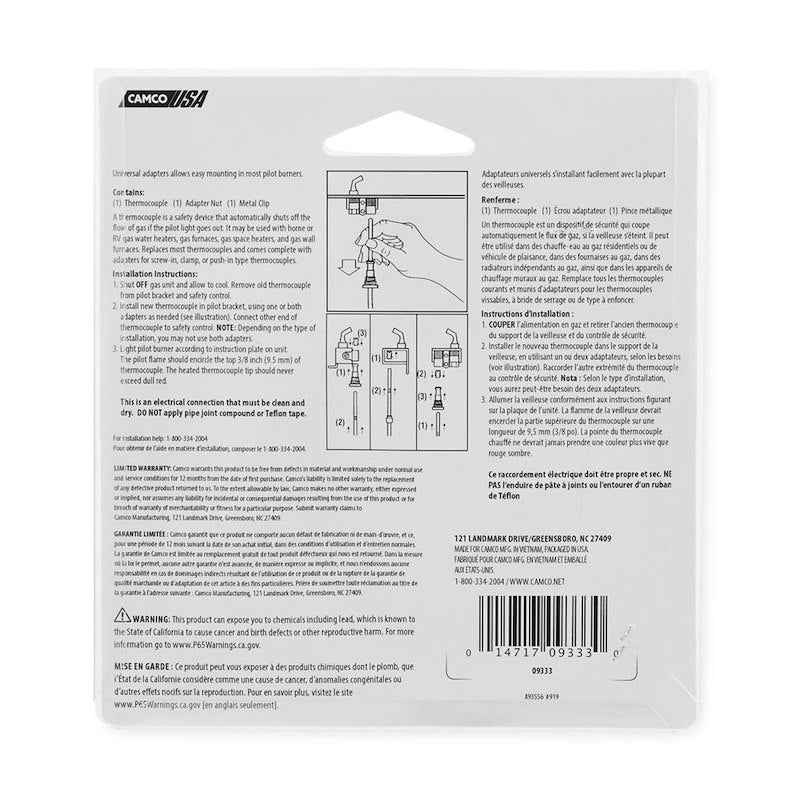 36-Inch Universal Thermocouple – For RV Water Heaters and Furnaces