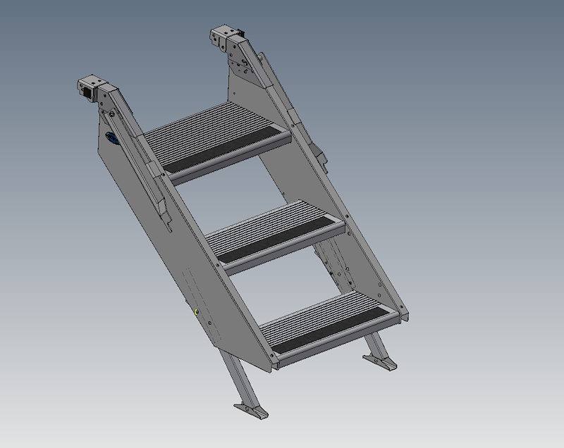 RV Entry Step – 3-Step Aluminum Quick-Release Freestanding Step – STP-224