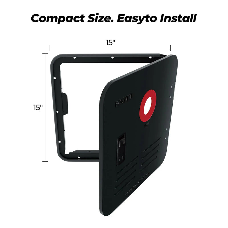 Fogatti FSBDA-1515 Water Heater Access Door Black 15 Inch x 15 Inch