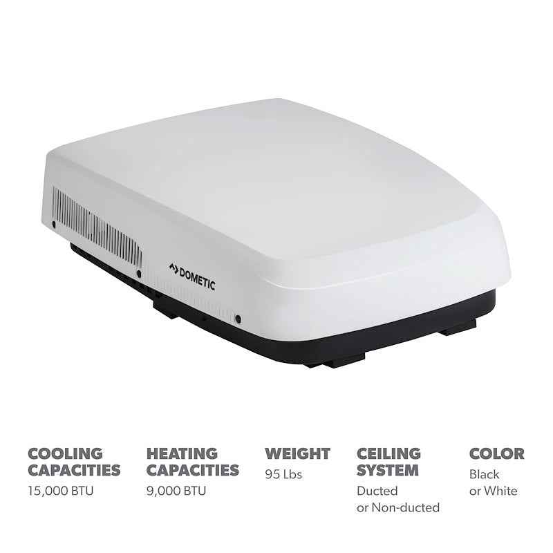 Dometic FreshJet 5 Rooftop RV A/C with Heat Pump 15000 BTU White FJX5557EHPWHCS