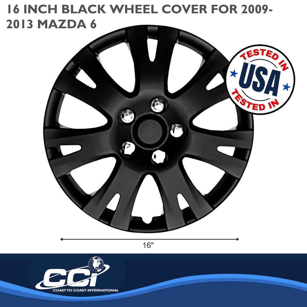 Coast To Coast 103216BLK Mazda6 16-Inch Black Wheel Covers