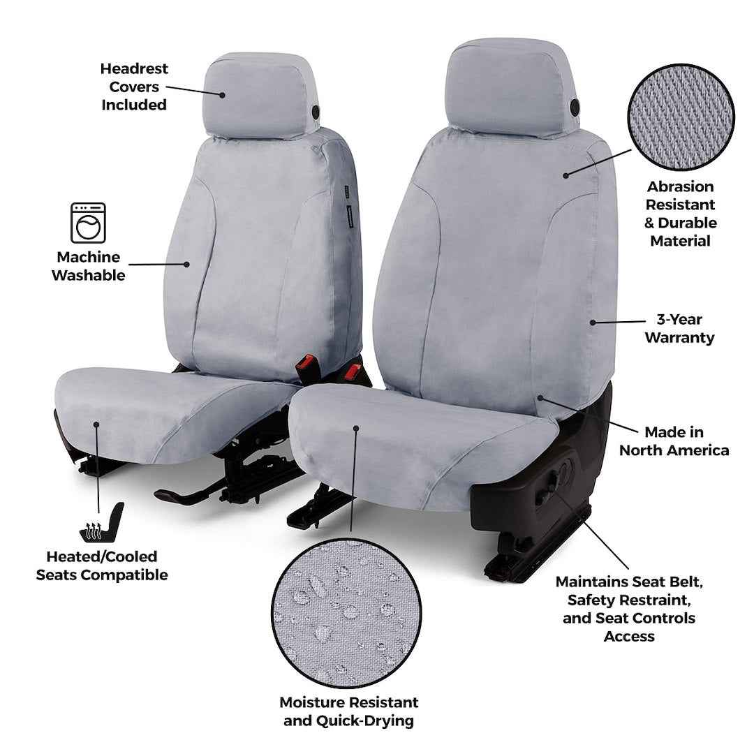 Covercraft SS2589PCGY SeatSaver Gray Tundra Front Seat Covers