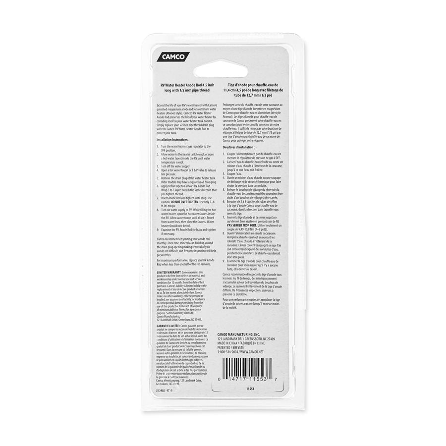 Camco 11553 Water Heater Anode Rod - image 5