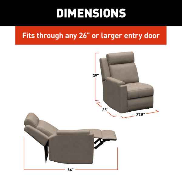 Thomas Payne Right-Hand Recliner – Driftwood – 2024044095