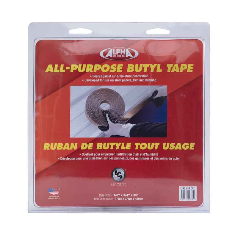 Lippert Q130 Butyl Tape – Gray – 1/8" x 3/4" x 30' Roll