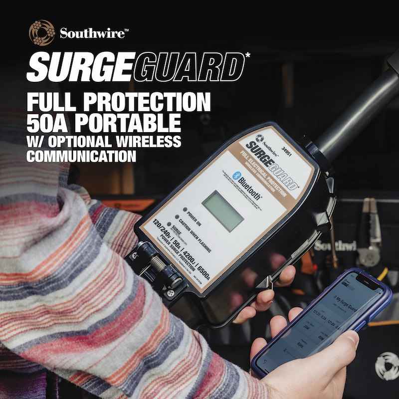 Surge Guard 34951 Portable RV Surge Protector – 50 Amp with Wi-Fi