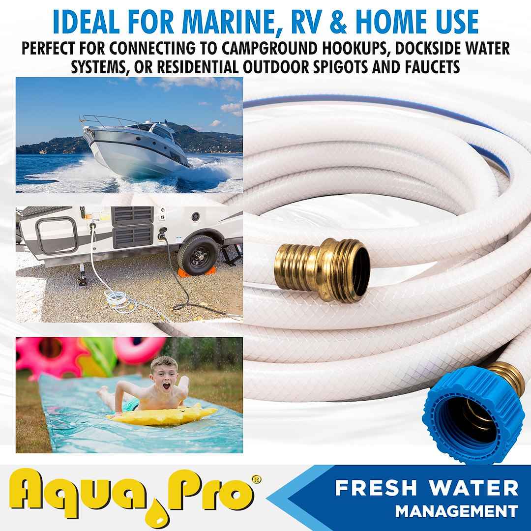 Aqua Pro W20865 Fresh Water Hose - 1/2 in ID x 50 ft