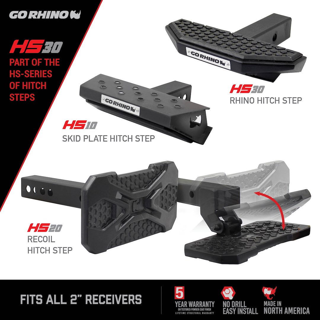 Go Rhino HS3012T HS-30 Steel 2-Inch Receiver Step
