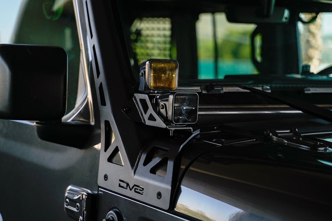 DV8 Offroad LBJL-11 Jeep JL/JT Dual A-Pillar Pod Mount