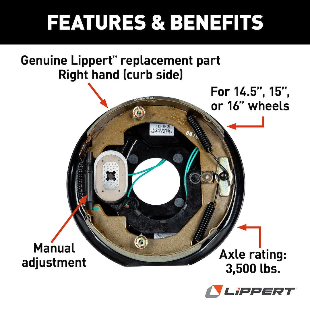 Lippert Components 122450 Trailer Brake Assembly - image 3